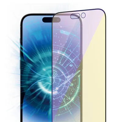 PanzerGlass - Tvrdené sklo UWF Anti-Bluelight AB s aplikátorom pre iPhone 14 Pro, čierna