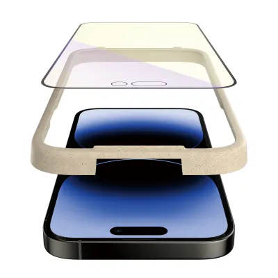 PanzerGlass - Tvrdené sklo UWF Anti-Bluelight AB s aplikátorom pre iPhone 14 Pro, čierna