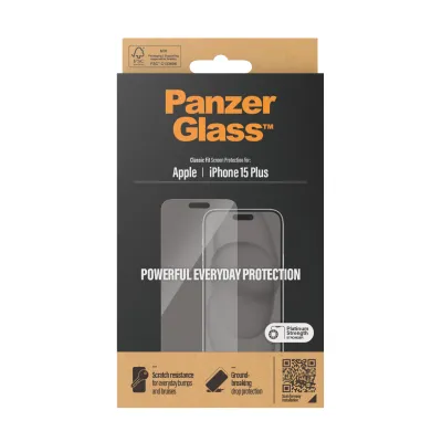 PanzerGlass - Tvrdené sklo pre iPhone 15 Plus, číra
