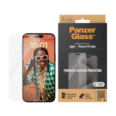 PanzerGlass - Tvrdené sklo pre iPhone 15 Pro Max, číra