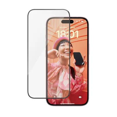 PanzerGlass - Tvrdené sklo UWF s aplikátorom pre iPhone 15, čierna