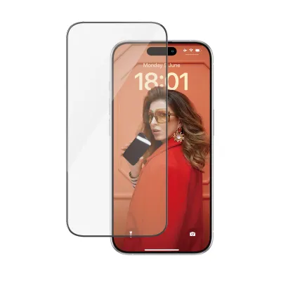 PanzerGlass - Tvrdené sklo UWF s aplikátorom pre iPhone 15 Pro, čierna