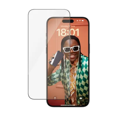 PanzerGlass - Tvrdené sklo UWF s aplikátorom pre iPhone 15 Pro Max, čierna