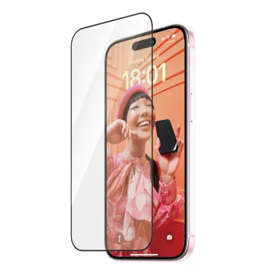 PanzerGlass - Tvrdené sklo Re:fresh UWF s aplikátorom pre iPhone 15, čierna