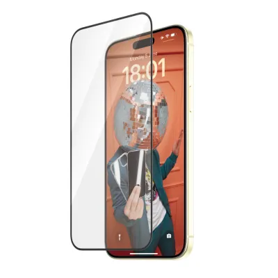 PanzerGlass - Tvrdené sklo Re:fresh UWF s aplikátorom pre iPhone 15 Plus, čierna