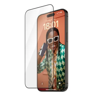 PanzerGlass - Tvrdené sklo Re:fresh UWF s aplikátorom pre iPhone 15 Pro Max, čierna