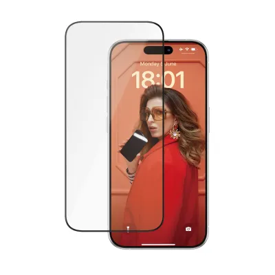 PanzerGlass - Tvrdené sklo UWF Ceramic s aplikátorom pre iPhone 15 Pro, čierna