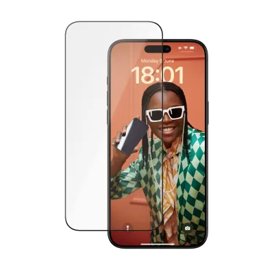 PanzerGlass - Tvrdené sklo UWF Ceramic s aplikátorom pre iPhone 15 Pro Max, čierna