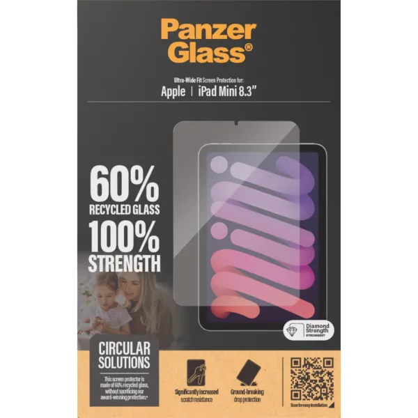 PanzerGlass - Tvrdené sklo UWF pre iPad mini 8,3'', číra