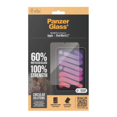 PanzerGlass - Tvrdené sklo UWF pre iPad mini 8,3'', číra