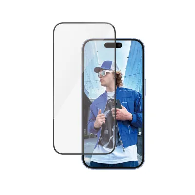 PanzerGlass - Tvrdené sklo UWF s aplikátorom pre iPhone 16/15, čierna