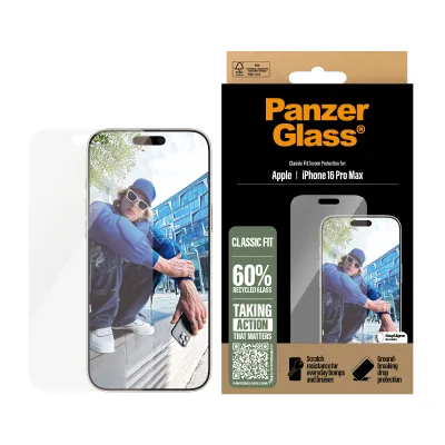 PanzerGlass - Tvrdené sklo s aplikátorom pre iPhone 16 Pro Max, číra