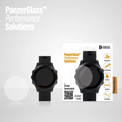 PanzerGlass - Tvrdené sklo pre Smartwatch 30 mm, čierna