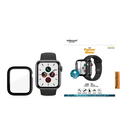 PanzerGlass - Tvrdené sklo Full Body AB pre Apple Watch SE/6/5/4 40 mm, čierna