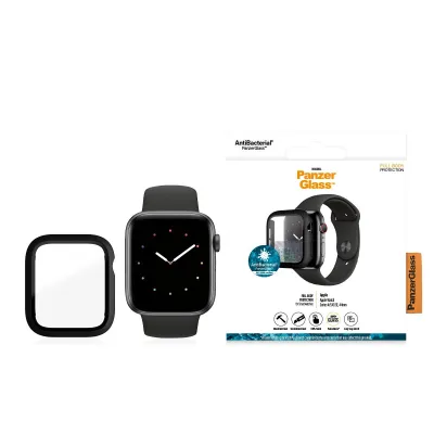 PanzerGlass - Tvrdené sklo Full Body AB pre Apple Watch SE/6/5/4 44 mm, čierna