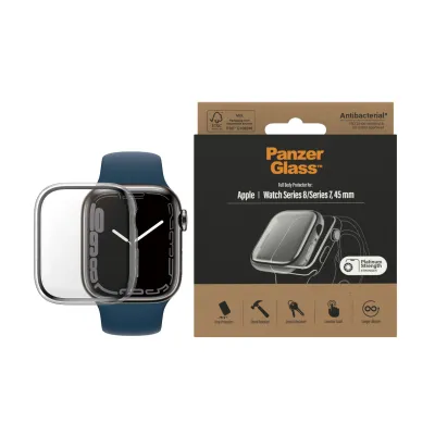 PanzerGlass - Tvrdené sklo Full Body AB pre Apple Watch 8/7 45 mm, číra
