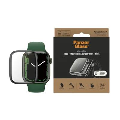 PanzerGlass - Tvrdené sklo Full Body AB pre Apple Watch 8/7 41 mm, čierna