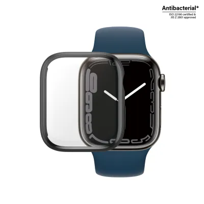 PanzerGlass - Tvrdené sklo Full Body AB pre Apple Watch 8/7 45 mm, čierna