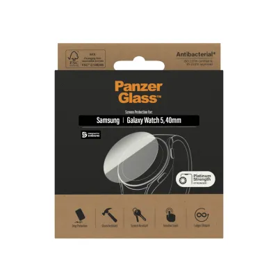 PanzerGlass - Tvrdené sklo Flat Glass AB pre Samsung Galaxy Watch 5 40 mm, číra