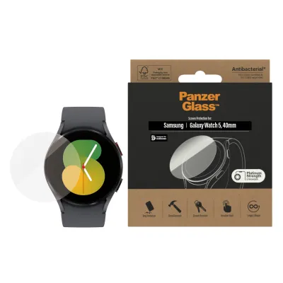 PanzerGlass - Tvrdené sklo Flat Glass AB pre Samsung Galaxy Watch 5 40 mm, číra