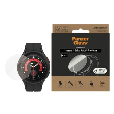 PanzerGlass - Tvrdené sklo Flat Glass AB pre Samsung Galaxy Watch 5 Pro 45 mm, číra