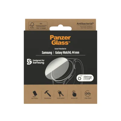 PanzerGlass - Tvrdené sklo Flat Glass AB pre Samsung Galaxy Watch6 44 mm, číra