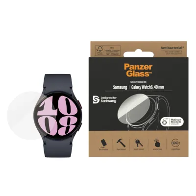 PanzerGlass - Tvrdené sklo Flat Glass AB pre Samsung Galaxy Watch6 40 mm, číra