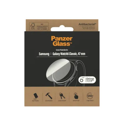 PanzerGlass - Tvrdené sklo Flat Glass AB pre Samsung Galaxy Watch6 47 mm, číra