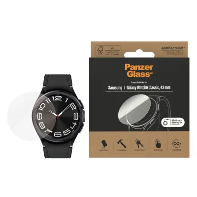 PanzerGlass - Tvrdené sklo Flat Glass AB pre Samsung Galaxy Watch6 43 mm, číra