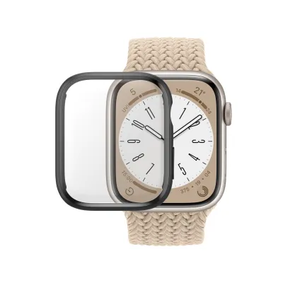 PanzerGlass - Tvrdené sklo Full Body D3O pre Apple Watch 9/8/7 45 mm, čierna