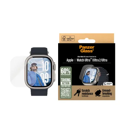 PanzerGlass - Tvrdené sklo pre Apple Watch Ultra 2024/Ultra 2/Ultra, číra