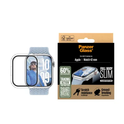 PanzerGlass - Tvrdené sklo Full Body Slim pre Apple Watch 42 mm, číra