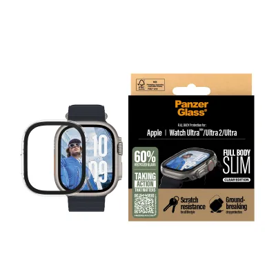 PanzerGlass - Tvrdené sklo Full Body Slim pre Apple Watch Ultra 2024/Ultra 2/Ultra, číra