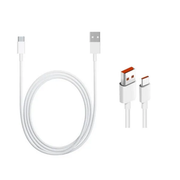 Xiaomi - Dátový kábel 6A USB-A/USB-C 1m, biela