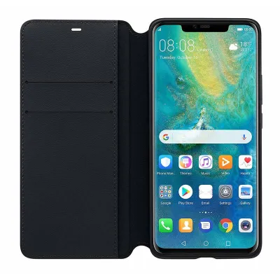 Huawei - Puzdro knižkové pre Huawei Mate 20 Pro, čierna