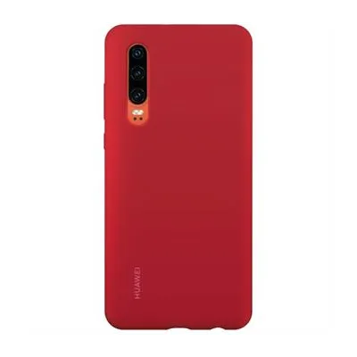 Huawei - Puzdro Silicone Cover pre Huawei P30, červená