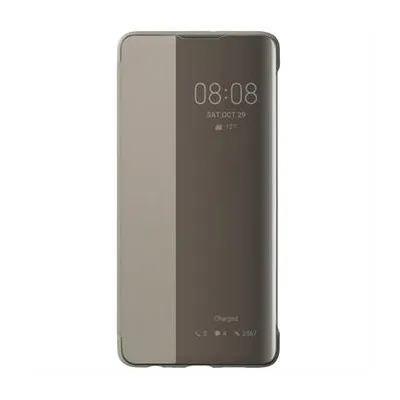 Huawei - Puzdro knižkové, Smart View pre Huawei P30, khaki