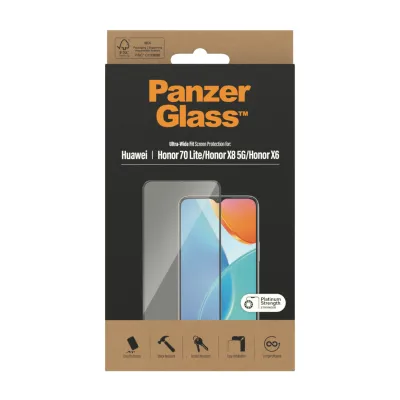 PanzerGlass - Tvrdené sklo UWF pre Honor 70 Lite, čierna