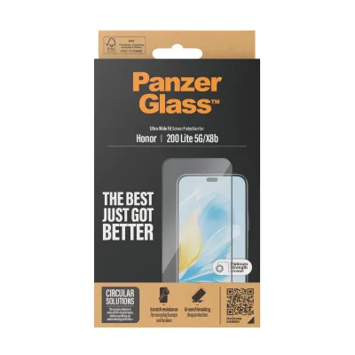 PanzerGlass - Tvrdené sklo UWF pre Honor 200 Lite, čierna