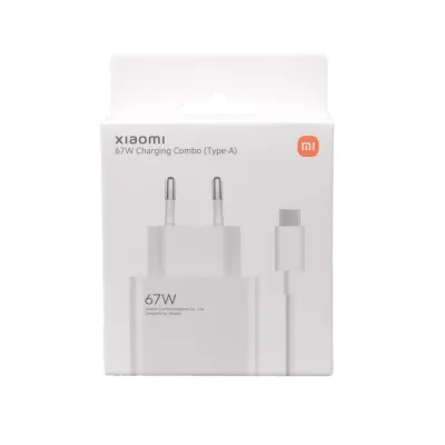 Xiaomi - Nabíjacia sada adaptér 67 W+ kábel USB-C/USB-A, biela