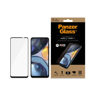 PanzerGlass - Tvrdené sklo Case Friendly pre Motorola Moto G22/E32/E32s, čierna