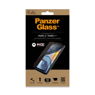 PanzerGlass - Tvrdené sklo Case Friendly pre Motorola Moto G22/E32/E32s, čierna