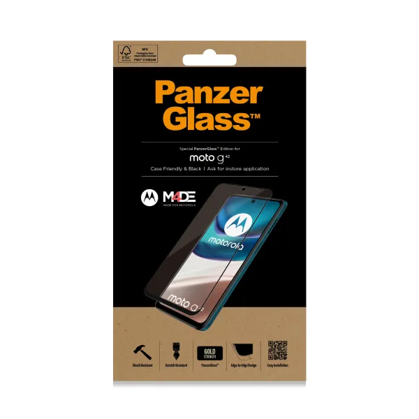 PanzerGlass - Tvrdené sklo UWF pre Motorola Moto G42, čierna