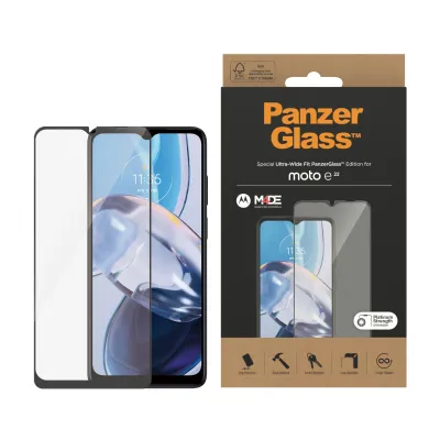 PanzerGlass - Tvrdené sklo UWF pre Motorola Moto E22s, čierna