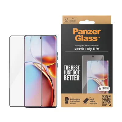 PanzerGlass - Tvrdené sklo UWF pre Motorola Edge 40 Pro, čierna