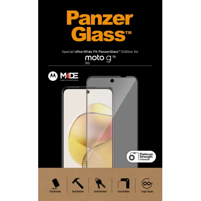 PanzerGlass - Tvrdené sklo UWF pre Motorola Moto G73 5G, čierna