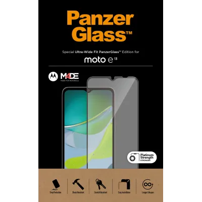 PanzerGlass - Tvrdené sklo UWF pre Motorola Moto E13, čierna