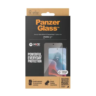 PanzerGlass - Tvrdené sklo UWF pre Motorola Moto G34, čierna