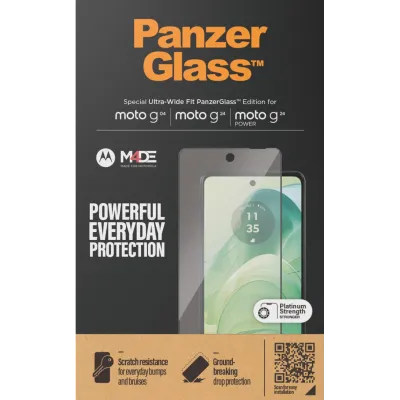 PanzerGlass - Tvrdené sklo UWF pre Motorola Moto G04/E14/G24 Power,čierna