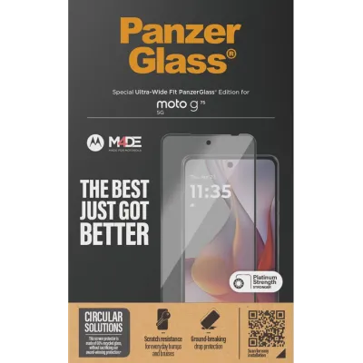 PanzerGlass - Tvrdené sklo UWF pre Motorola Moto G75 5G, čierna